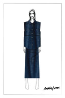 Giulia Lightweight Sleeveless Top in Linen-Cotton Denim