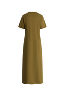 Vestido Camiseta Largo Wendy en Algodón Pesado