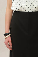 Magalie Straight Skirt in Acetate Merino