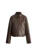 Lizzie Kurze Bikerjacke aus Kunstleder