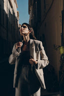 Amy Hand Sewn Blazer in Dew Retted French Linen