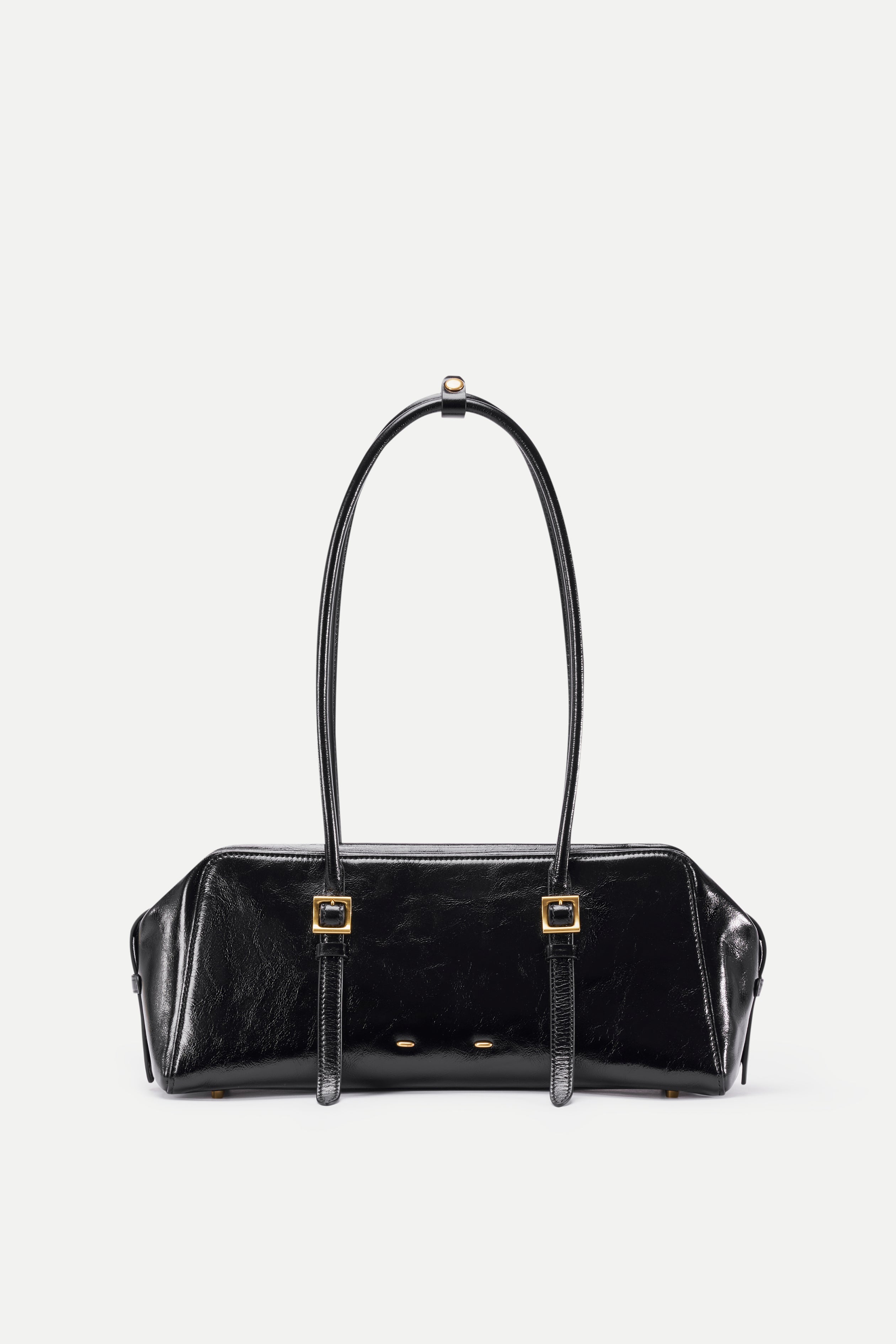 Monti East West Shoulder Bag in Oiled Waxed Top Grain Leather