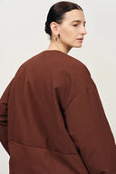 Doudoune Aimee avec écharpe amovible en sergé fin à fil creux