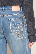 Monroe Silver Back Pocket Jeans in Cotton Denim
