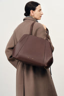 Brera Convertible Tote Bag Large in Dutch Calfskin and Suede
