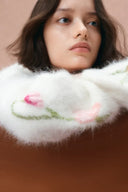 Rhoeadine 3D Jacquard Embroidered Sweater in Alpaca Wool