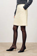 Grasse Strukturierter Minirock aus Bouclé-Woll-Alpaka