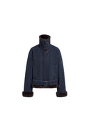 Lim Vintage Belted Padded Cropped Jacket in 100% Cotton