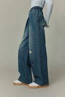Judith Elastic Waist Jeans in Cotton Denim