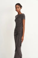 Vestido Jersey Nhat en Punto de Tencel y Merino
