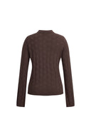 Cardigan texturé à carreaux Elowen en maille mélange coton