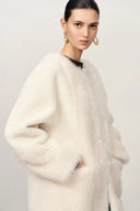 Cappotto leggero Alex patchwork in pelliccia sintetica