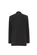 Traje Blazer Sander con Costuras a Mano en Contraste en Lana Merino Fina