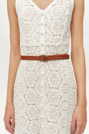 Arc Braided Leather Belt in Vegetable-Tanned Leather