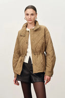 Lauren Verstellbare Taillen-Steppjacke aus Hochdichtem Nylon