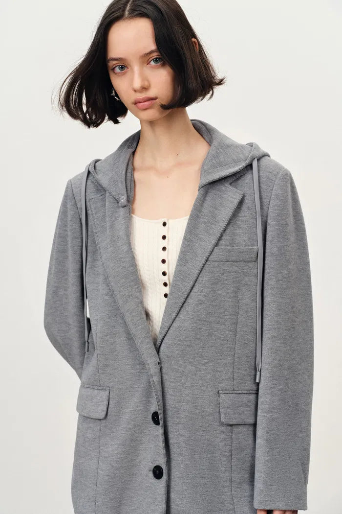 Daseasa Detachable Hoodie Blazer Jacket