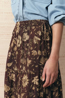 Juniper Rock mit persisch inspiriertem Blumenmuster aus Cupro-Mischung