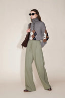 Pantalones deportivos con cintura elástica y ribete en contraste Jane en algodón