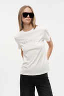 Cipher Silver Graphic T-Shirt in Cotton