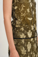 Top Sin Mangas Wind Jacquard en Punto de Georgette de Seda Burnout