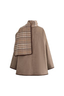 Cecilia Reversible Double Face Short Coat in Wool Cashmere Blend