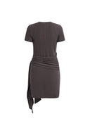 Vestige Tie Up Waist Dress in Cotton Knit