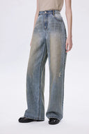 Rhea Distressed Jeans in Cotton Denim