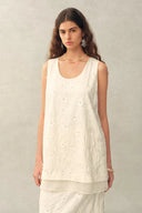 Lyra Beaded Sequin Sleeveless Top in Cotton Blend