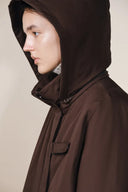 Giacca imbottita Moxy con cappuccio staccabile in misto cotone strutturato