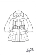 Tammy Belted Field Jacket in Heavyweight Corduroy