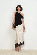 Sonnet Polka Dot Lace Trim Skirt