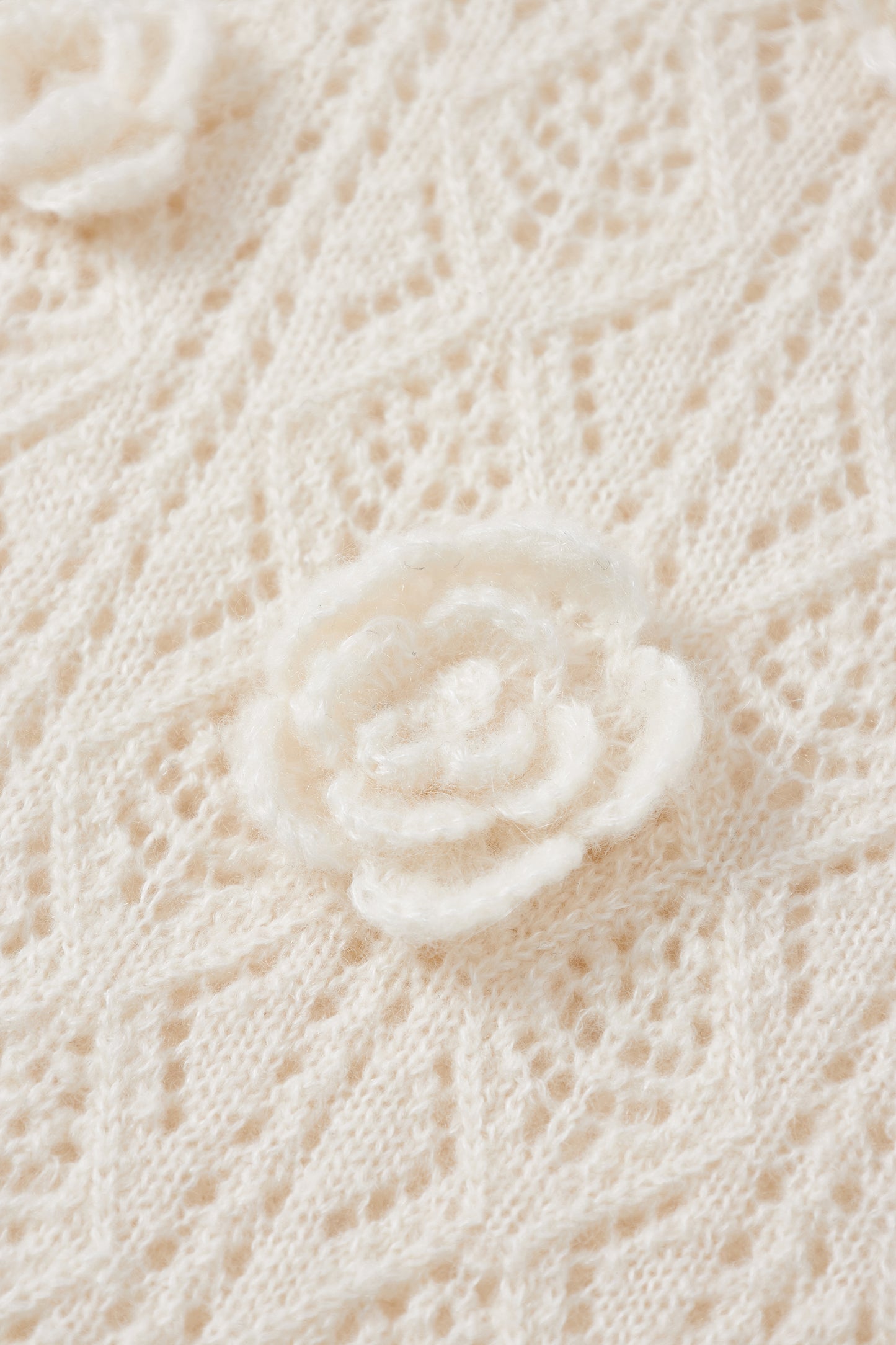 Iris Handcrafted Flora Crochet Top in Cashmere Silk Wool