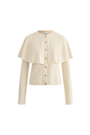 Cardigan style cape Elen en tricot laine-cachemire