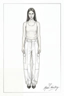 Manon Contrast Stitch Deconstructed Barrel Jeans in Cotton Denim