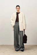 Alex Lightweight Patchwork Coat in Faux Fur