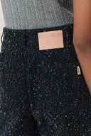Leander Sternennacht Struktur Jeans mit weitem Bein aus Jacquard-Denim