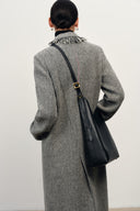 Sac Hobo Moyen Duomo en Cuir Pleine Fleur
