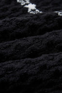 Star Walker schwarzer Fair Isle Pullover aus Viskose-Woll-Pompongarn