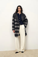 Telos Plaid Reversible Midi Coat in Wool Blend