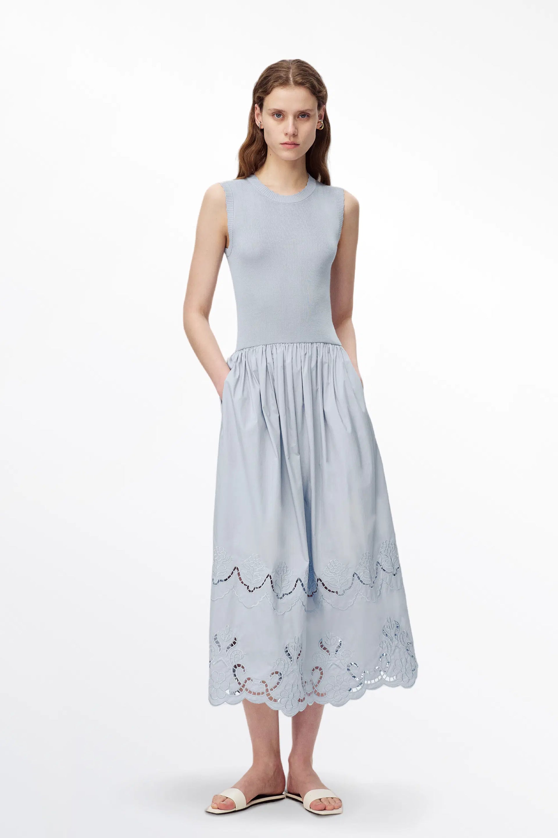 Amy Lace Trimmed Dress Mulberry Silk Blend