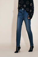 Eliza Stretchy Slim Fit Jeans in Fleece-Lined Denim