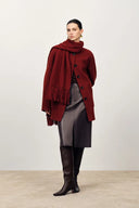 Kaila Fringed Scarf Coat in Double Face Merino Cashmere