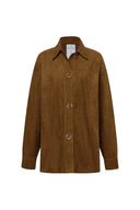 Brandy Lightweight Vegan Suede Shirt