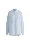 Camisa Una con Hombros Caídos en Lino