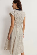 Vestido a rayas Rosent en popelina de algodón