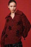 Suéter de cuello alto Polaris Les Amis en mezcla gruesa de alpaca y lana