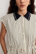 Robe rayée Rosent en popeline de coton