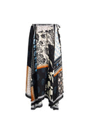 Eileen Scarf Panel Skirt in Viscose