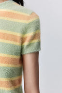 Top Corto a Righe Amber in Maglia