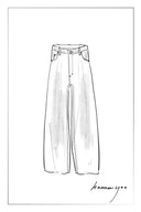Sienna Airy Drawstring Barrel Leg Pants in Cotton Blend